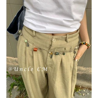 复古波西米亚风串珠腰链女小众设计感裙子牛仔裤链条装饰长款项链