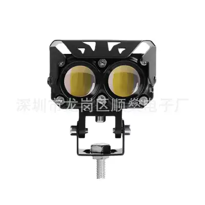 Cross-border car light led spotlight motorcycle two-color strong light headlight electric car ATV modified spotlight 80V (Motorcycle headlights, headlights) - two-eye-spotlight