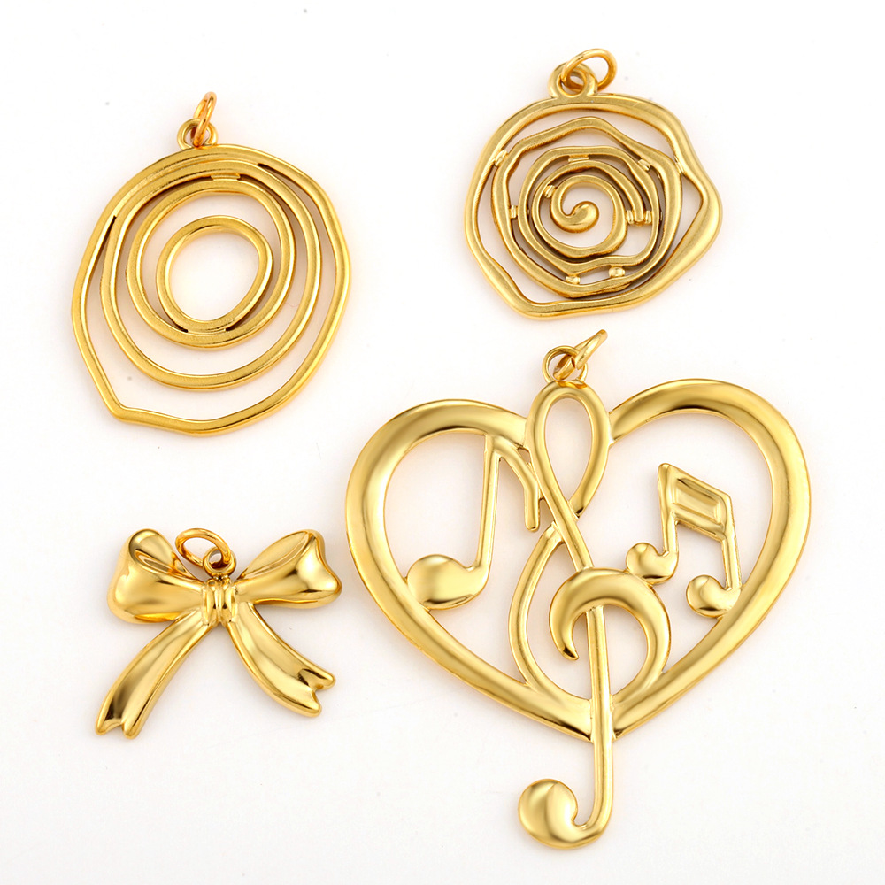 PVD Coated Gold Plating Process Pendant Jewelry Making Type 1 Piece 304 Stainless Steel PVD Coated Real Gold Plated Starfish Shell Pendant DIY Jewelry Accessories