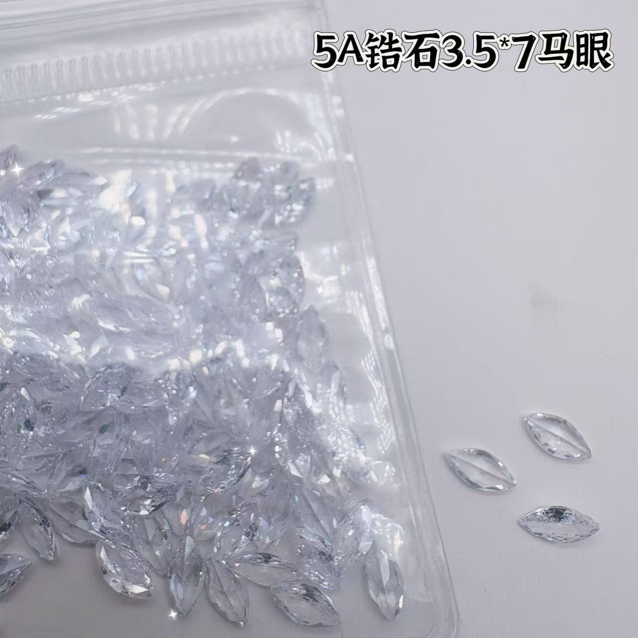 5A 지르콘 투명 후작-3.5*7mm