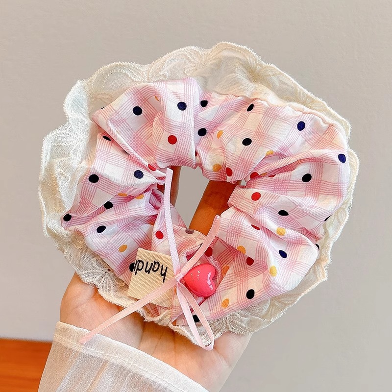 Colección de anillo de cabello lindo de intestino grande de verano de cola de caballo de cabeza de cuerda de flor de cabeza de niña universitaria estilo de alto valor de belleza joyería de cabello