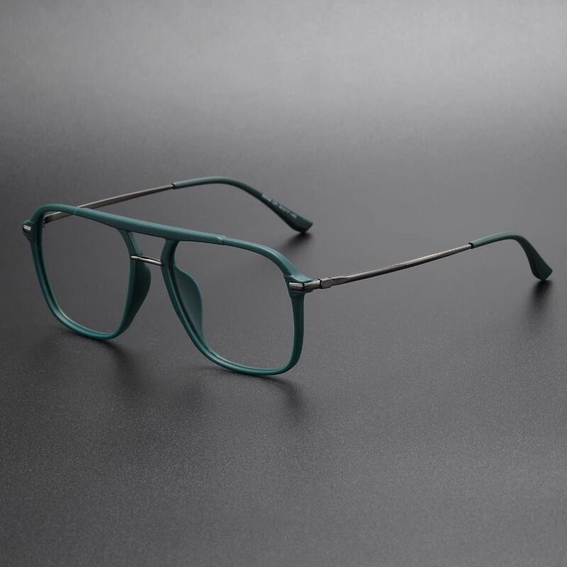 Ultra-Light, Extra-Large, Wide Double-Bridge Aviator Glasses for Men, Large Frame Glasses for Men with Big Faces, Prescription Eyeglass Frames for Men