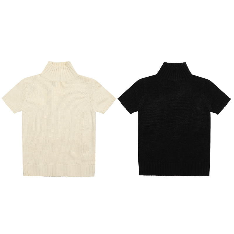 Korean Trendy Brand Niche Brand Thebarnnet Hollow-Out Knit Puff Sleeve Short-Sleeve Women's Short T-Shirt Top for Summer Korean Trendy Brand Niche Brand Thebarnnet Hollow-Out Knit Puff Sleeve Short-Sleeve Women's Short T-Shirt Top for Summer
