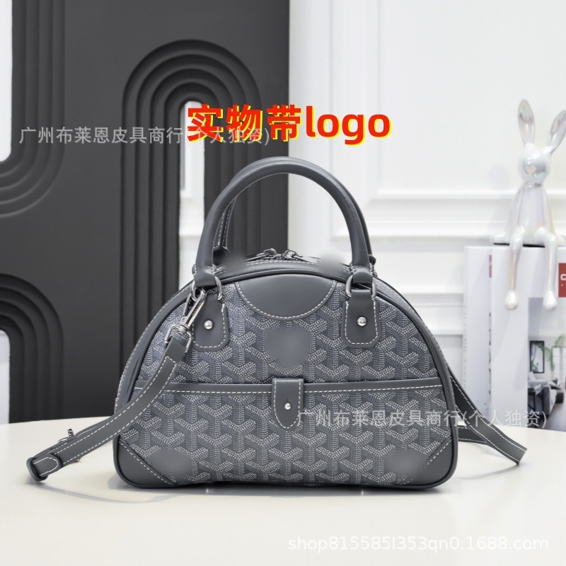 直輸入クロスボーダードッグトゥースヴィンテージミニボウリングバッグY字型フルプリントハンドバッグショルダークロスボディバッグ|undefined