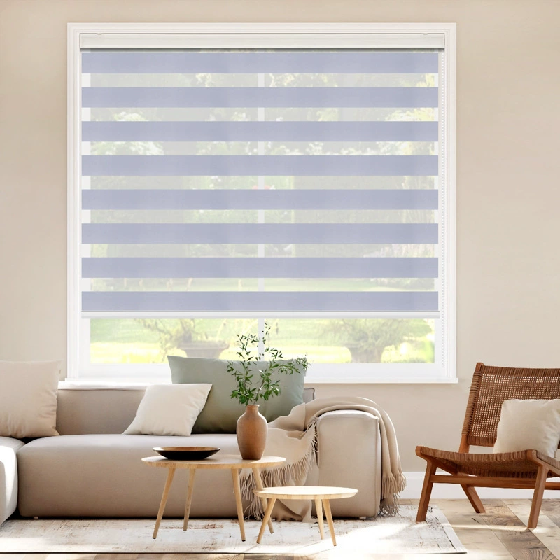 Customized American double-layer zebra blinds, office bathroom light-shading lifting beaded gauze curtains