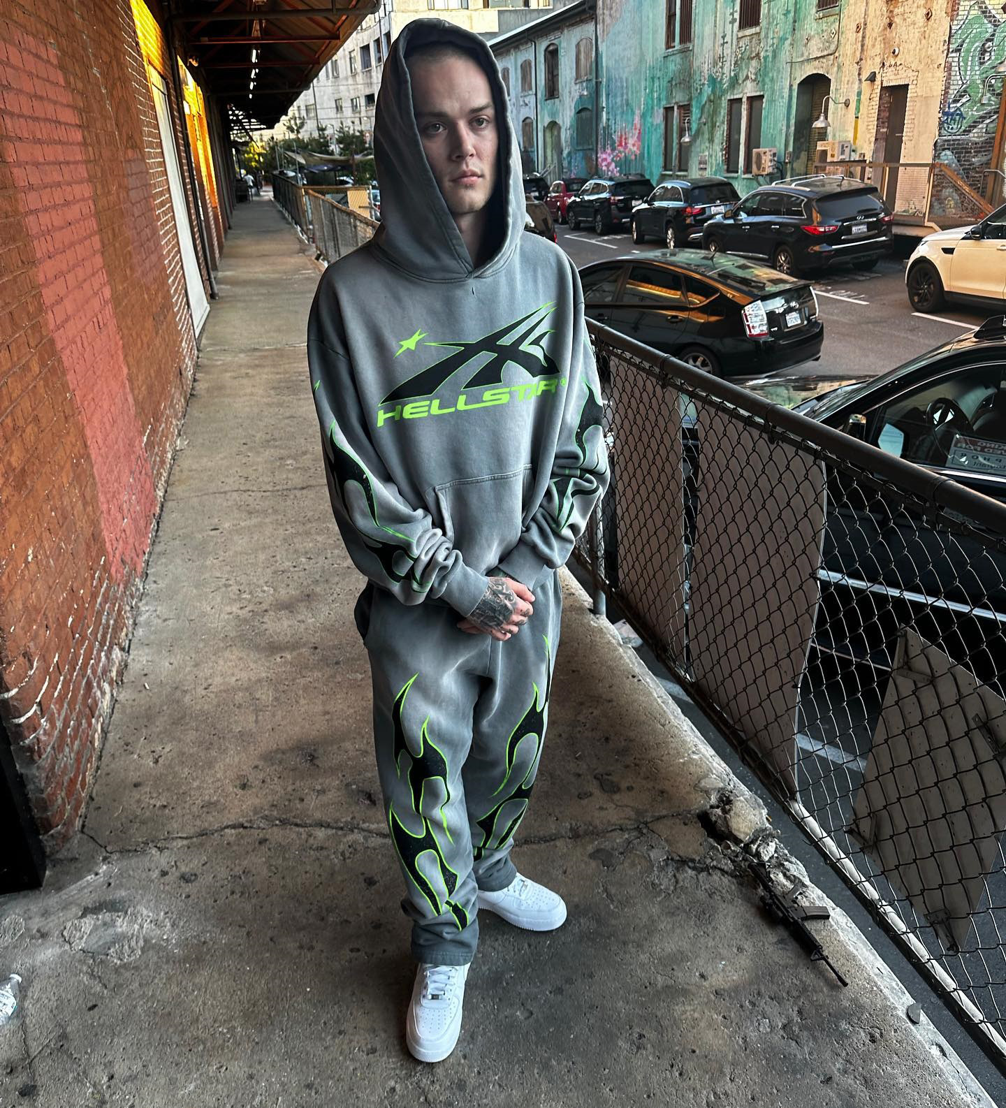 thumbnail image 1 of Sudadera unisex con capucha de marca de moda Y2K Devil Moon Slim American, chaqueta estilo milenario, 1 of 5