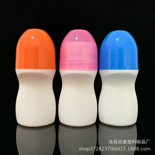 新款 瓶盖滚珠瓶 塑料材质化妆品瓶白色吹瓶走珠瓶化妆品瓶子