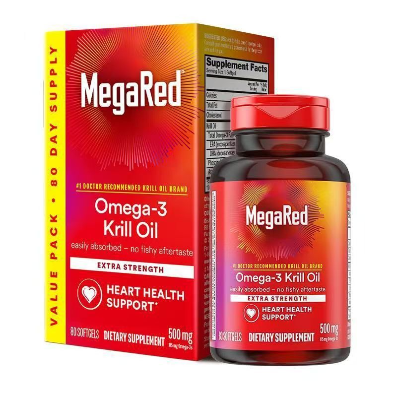 Megared Krill Oil Soft Capsules 500Mg, Imported from the Usa, Not Fish Oil, Deep Sea Fish Oil Soft Capsules Megared Krill Oil Soft Capsules 500Mg, Imported from the Usa, Not Fish Oil, Deep Sea Fish Oil Soft Capsules