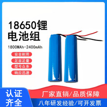 3.7V可充电储能圆柱电池2000mAh挂脖风扇7.4V12V18650锂电池定 制