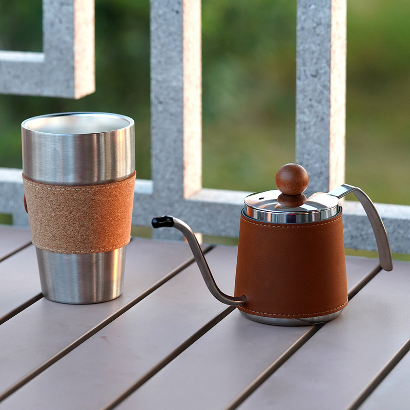 350ml Drip Coffee Pot with Hanging Ear, 304 Stainless Steel Sharing Pot, Small Household Outdoor Narrow Mouth Water-Filled Long Spout Pot