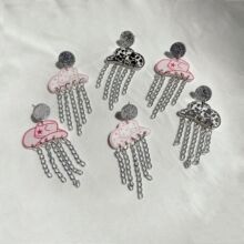 跨境欧美耳饰女式牛仔帽流苏耳环长款耳坠甜美小众设计时尚百搭女