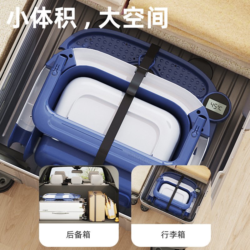 Bañera plegable grande para bebés transfronteriza con sensor de temperatura para recién nacidos