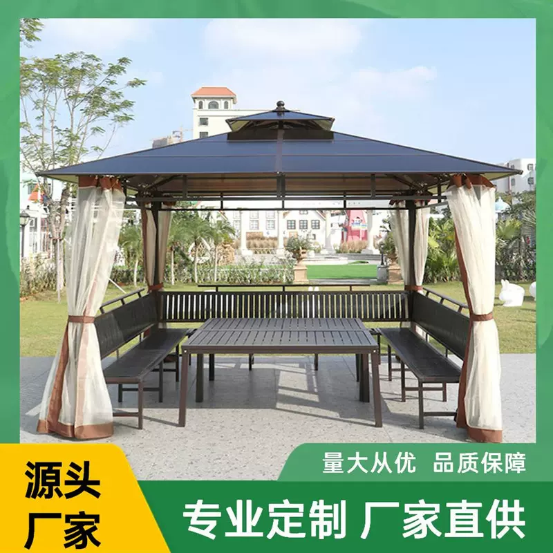 户外凉亭别墅庭院花园乘凉室内亭子现代遮阳棚凉棚阳光板室外