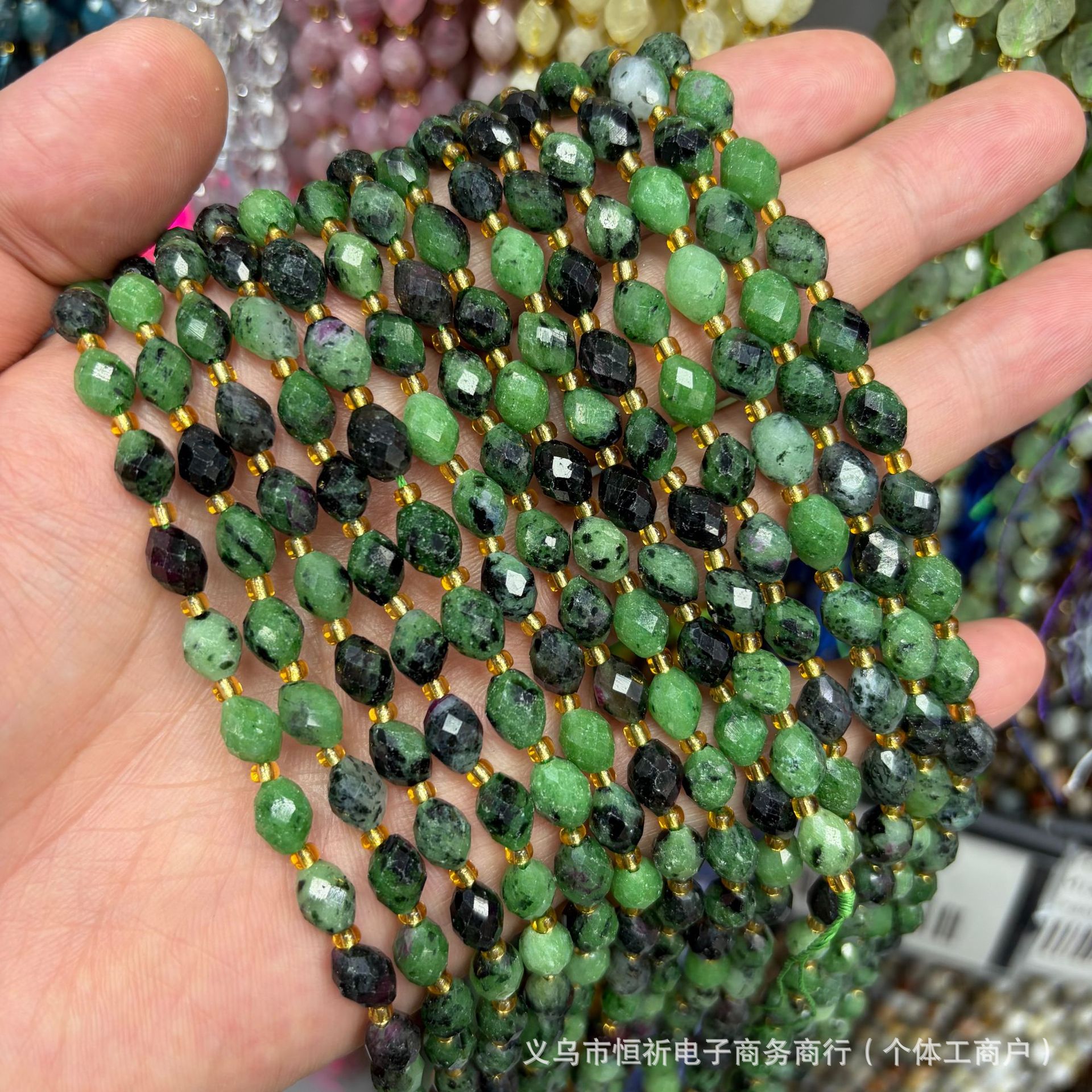 Natural stone 6x8mm rice-shaped crystal tiger's eye agate faceted loose beads, spacer beads, DIY bracelet and necklace accessories, wholesale