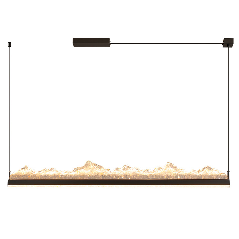 Italiano minimalista iceberg lámpara de restaurante diseñador de arte mesa de té comedor una palabra larga mesa de comedor candelabrera de bar 686L