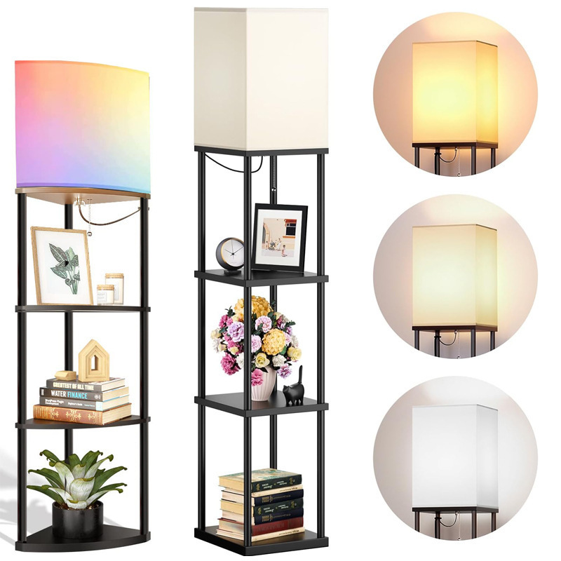 Cross-Border Floor Lamps with Stand Suitable for Living Room, Shelf Floor Lamps, Corner Display Pillar Lamps Cross-Border Floor Lamps with Stand Suitable for Living Room, Shelf Floor Lamps, Corner Display Pillar Lamps