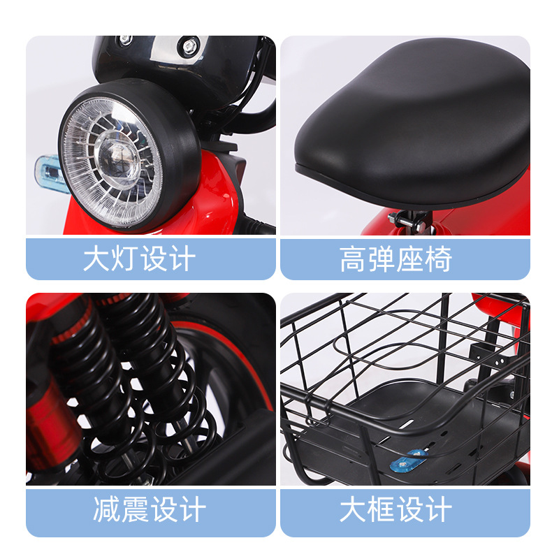Nuevo vehículo completo de dos ruedas mayorista de larga duración para adultos transfronterizos viajeros adultos batería de bicicletas eléctricas monomotrices para dos personas