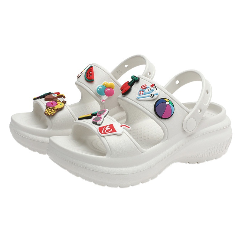 2023 verano nuevas sandalias de mujer de fondo grueso ropa de moda coreana casual sandalias de playa comercio exterior transfronterizo al por mayor