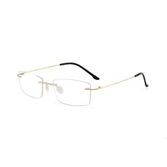 新型フレームレス超軽量近視眼鏡男女モデル平光鏡ブルーレイ防止高級感気質卸売り近視眼鏡