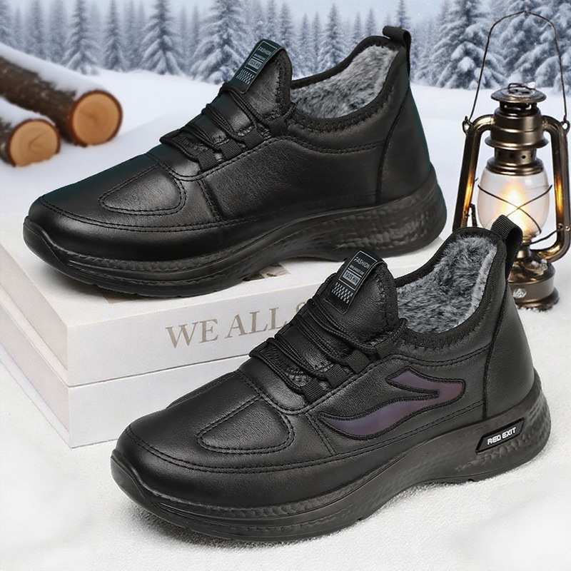 Zapatos de algodón, nuevos zapatos de invierno para hombres al aire libre más botas de nieve gruesas de terciopelo, botas cálidas y a prueba de frío, botas de poliuretano transfronterizas