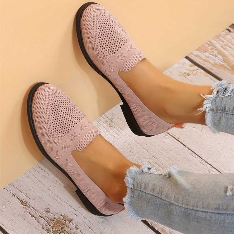 Трансграничная Мода с круглой головкой Amazon Внешняя торговля педали больших размеров, однотонная повседневная обувь, женская в наличии оптом