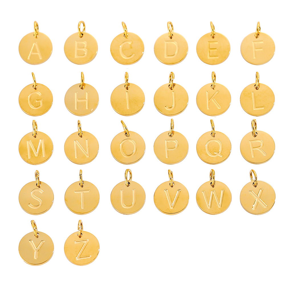 2g Weight Pendant Jewelry Making Type DIY Ornament Accessories Classification 1 Piece, 1 Set Quantity 304 Stainless Steel Material Letter Pattern All Seasons Season Plating Design Basic, Simple Style, Classic Style Style 1 Piece 1 Set 304 Stainless Steel Letter Pendant DIY Ornament Accessories 2