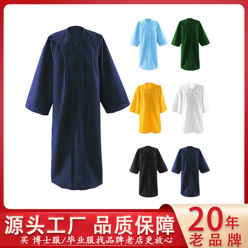 European and American Cross-Border Bachelor's Degree, Doctor's Degree, Robe, Graduation Ceremony Clothing, Dress Source Factory Wholesale Degree Clothing
