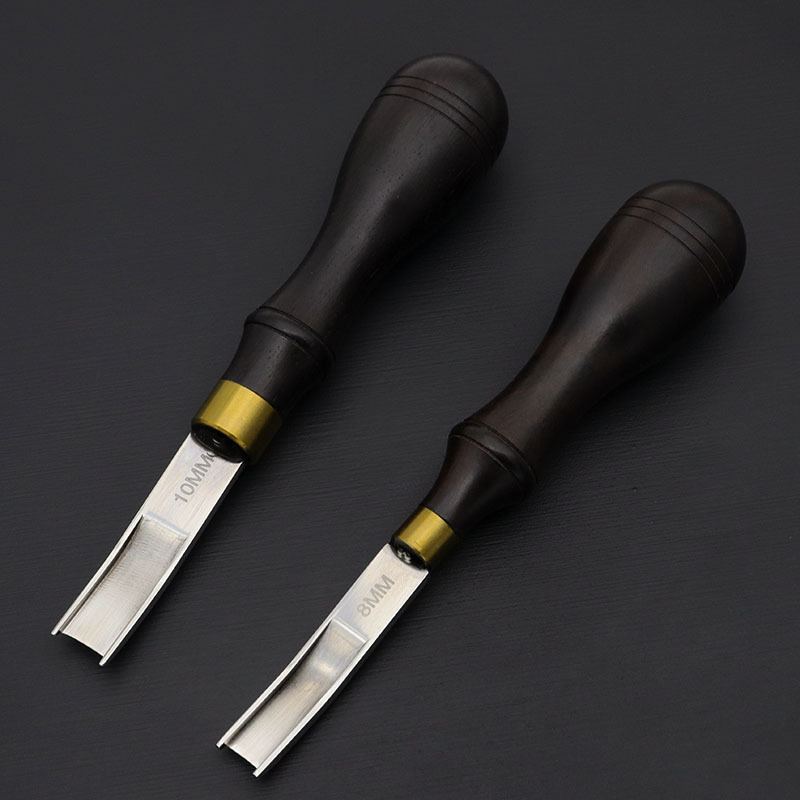 黑檀木宽铲起鼓段削皮艺削边器削薄 起鼓捻压手工皮具皮革DIY工具