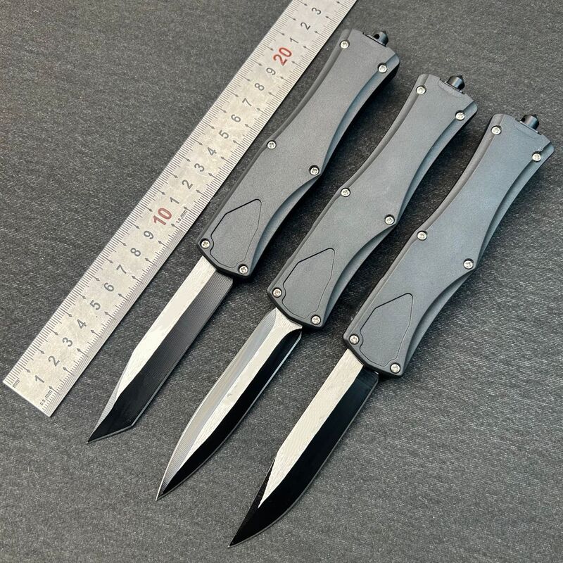 Cross-Border Hot-Selling New Model Abs Plastic Handle Micro-Tech Hera Goddess Straight Knife for Outdoor Camping, Fishing, and Self-Defense