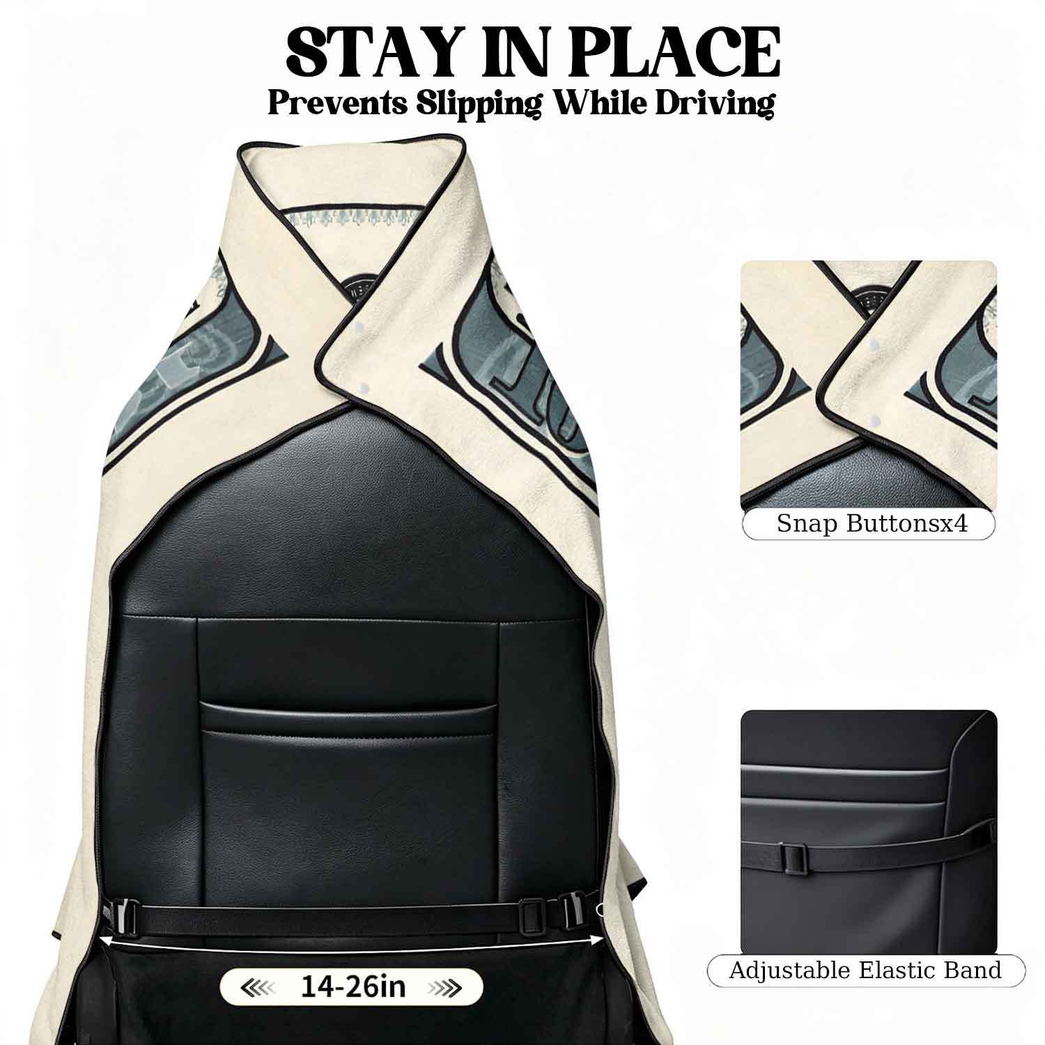 2-piece dual-use car seat cover, ultra-fine fiber, can be used as a beach towel, printed car protective seat cover 13
