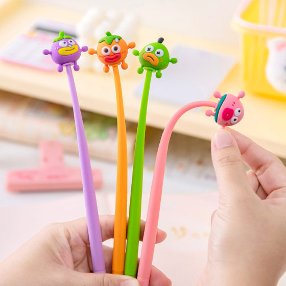 Clown Fruit Gel Pen Student Silicone Rock Black Pen Cartoon Cute Stationery Small Gift Sign Pen