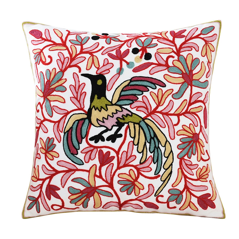 Towel, cloth for bed, tape, sofa, pillow, flowered, with embroidery