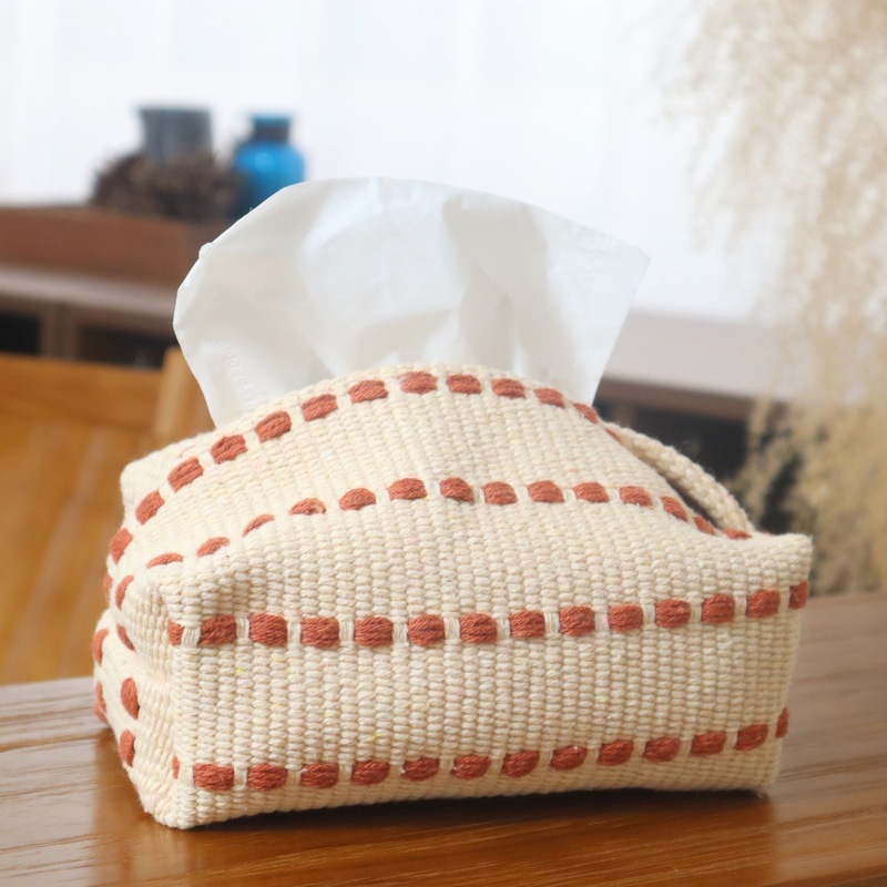 シンプルで現代的な紙袋リビングテーブルの布芸ティッシュケースの多色ティッシュバッグを提供しています|undefined