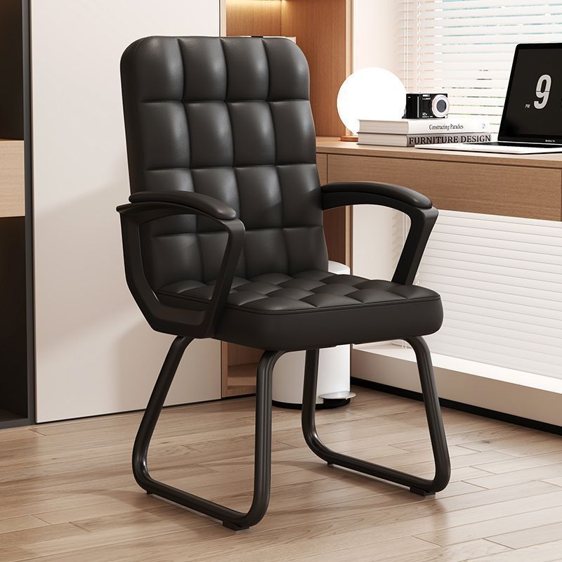 Office Chair, Comfortable Chair for Long Sitting, Study Chair, Staff Bow-Shaped Computer Chair, Simple Modern Backrest Chair, Comfortable Mahjong Chair