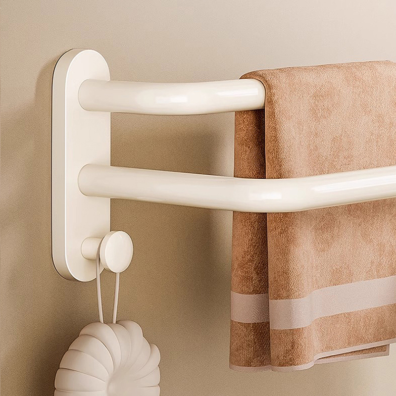 Towel rack free of punching toilet bath towels