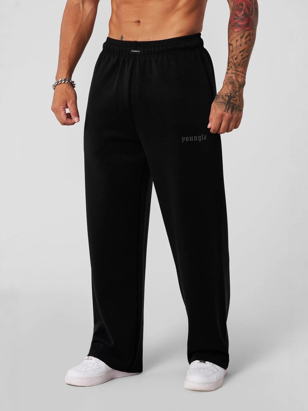 Youngla American-Style Trendy Men's Sports Pants Joggers for Fitness Training Casual Loose Straight-Leg Long Pants