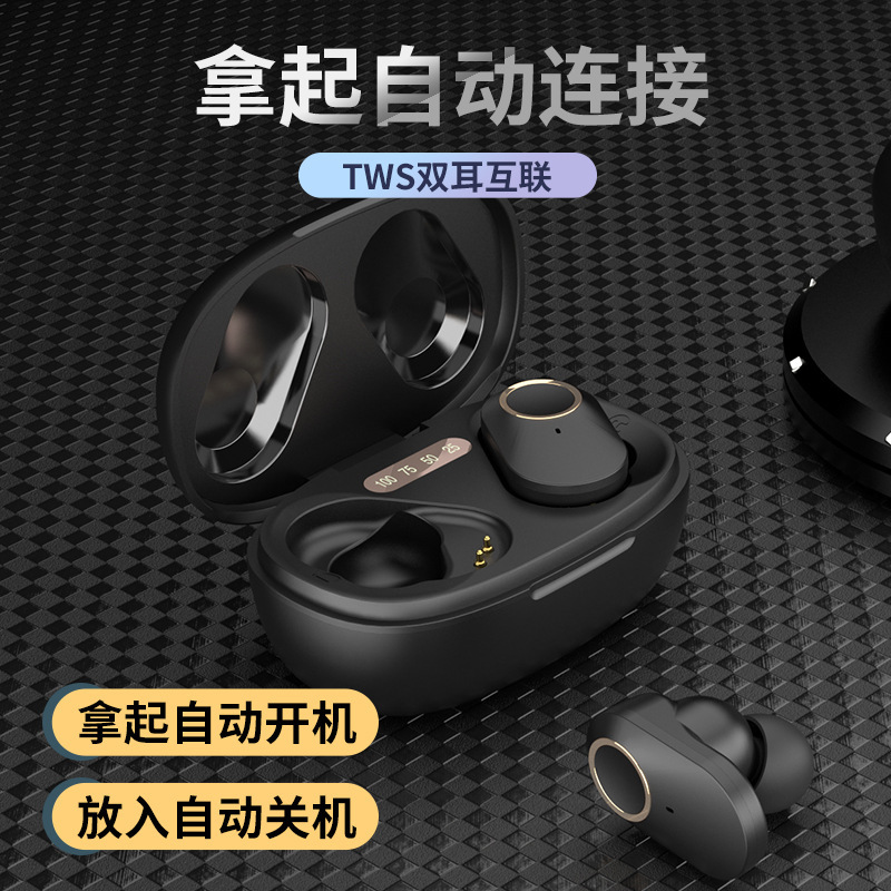 国境を越えた新型k2無線bluetoothイヤホンtws対耳重低音携帯デジタルディスプレイミニ通話小型イヤホン|undefined