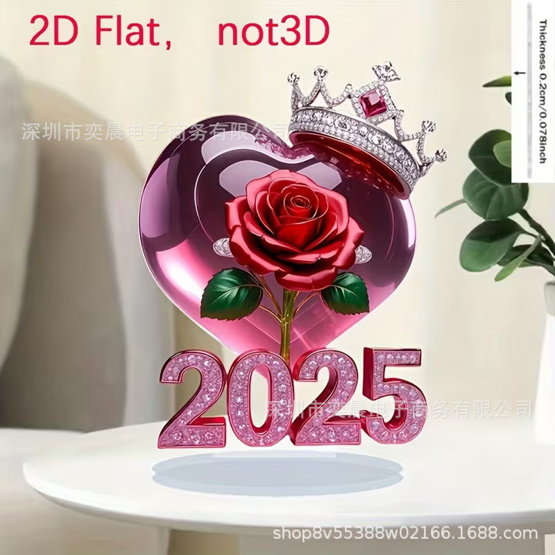 Colgante transfronterizo nuevo producto creativo romántico boda acrílico decoración plana para el hogar decoración de la sala de estar del dormitorio Día de San Valentín