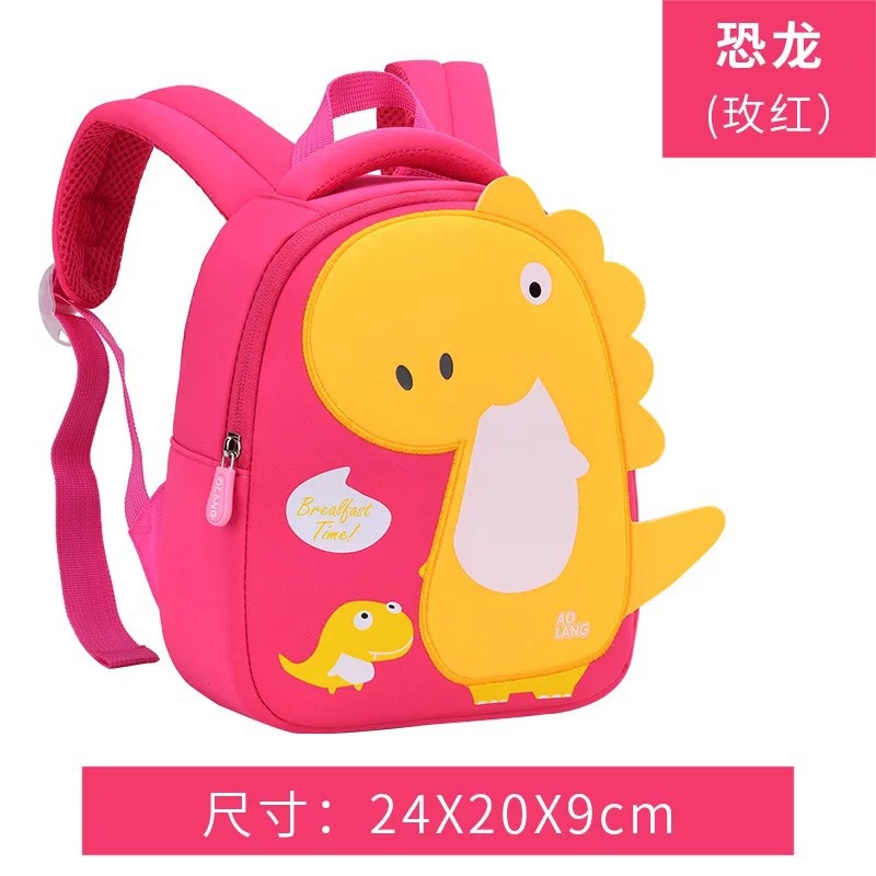 Nuevo dinosaurio de los niños material buceo kindergarten mochila dibujos animados linda chica estudiante Niño