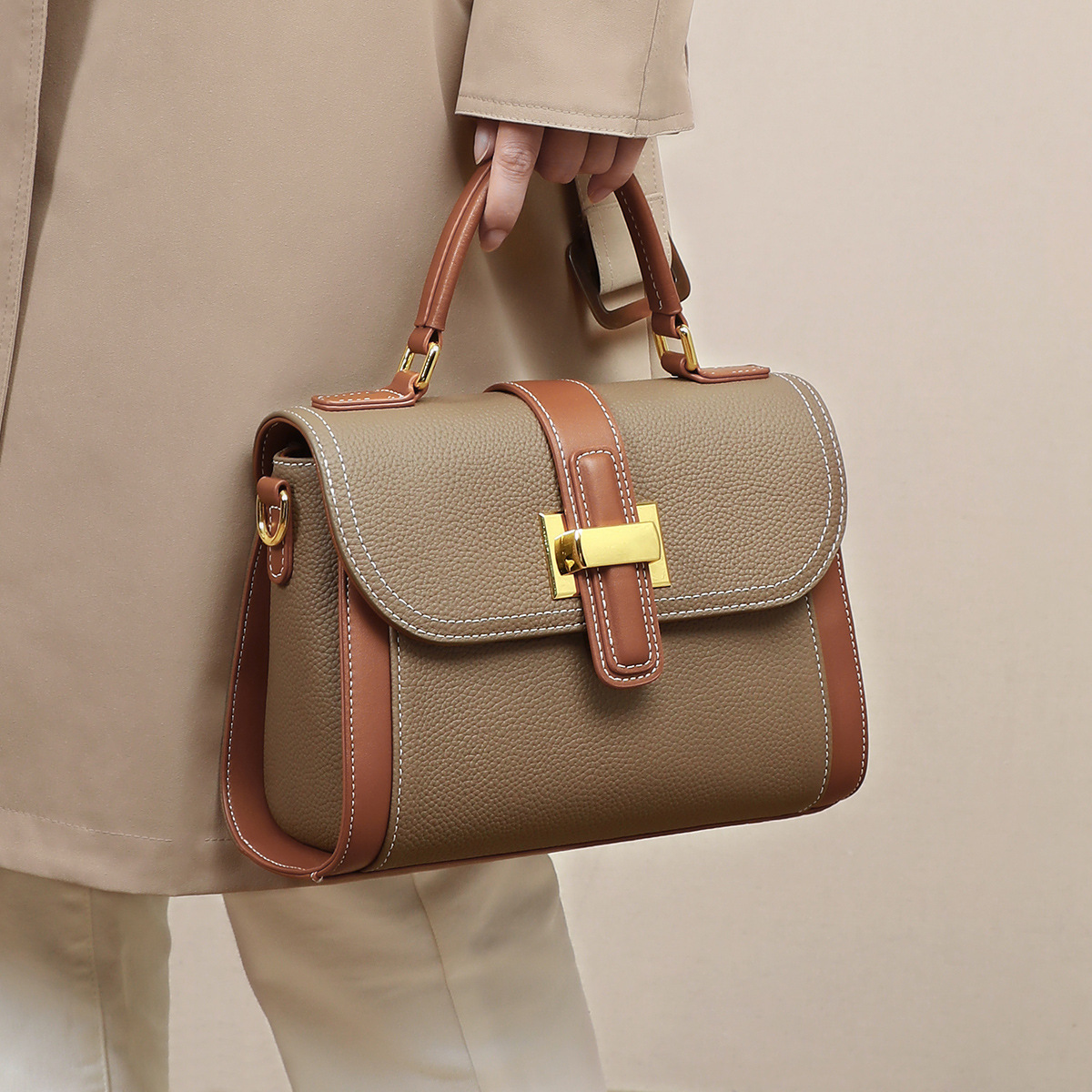 Women's 2026 Summer Crossbody Bag - Niche Luxury Versatile Shoulder Handbag Genuine Leather Purse - Thumbnail 7