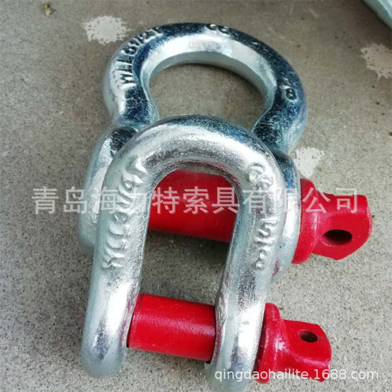 厂家生 产美式弓形卸扣 高强度起重卸扣链条连接器U型卡环卡扣