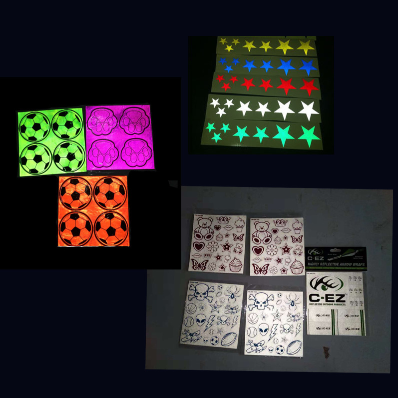 东莞厂家超亮 超粘 白色 黄色 红色 蓝色 绿色防水可印花反光贴纸