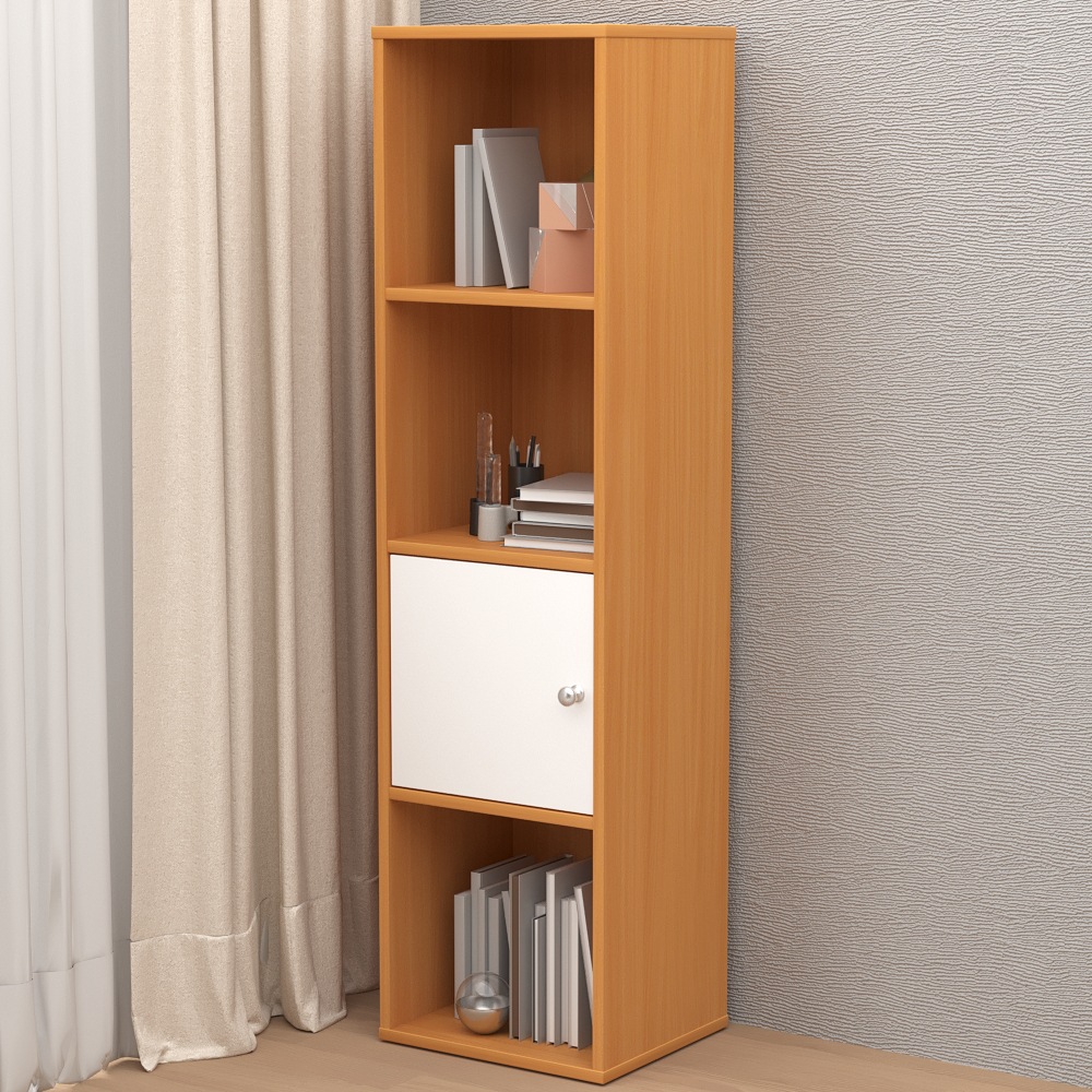Estante de libro de hendidura estante de almacenamiento de piso sala de estar armario simple contra la pared del dormitorio Gabinete de exhibición Gabinete de almacenamiento transfronterizo image 11