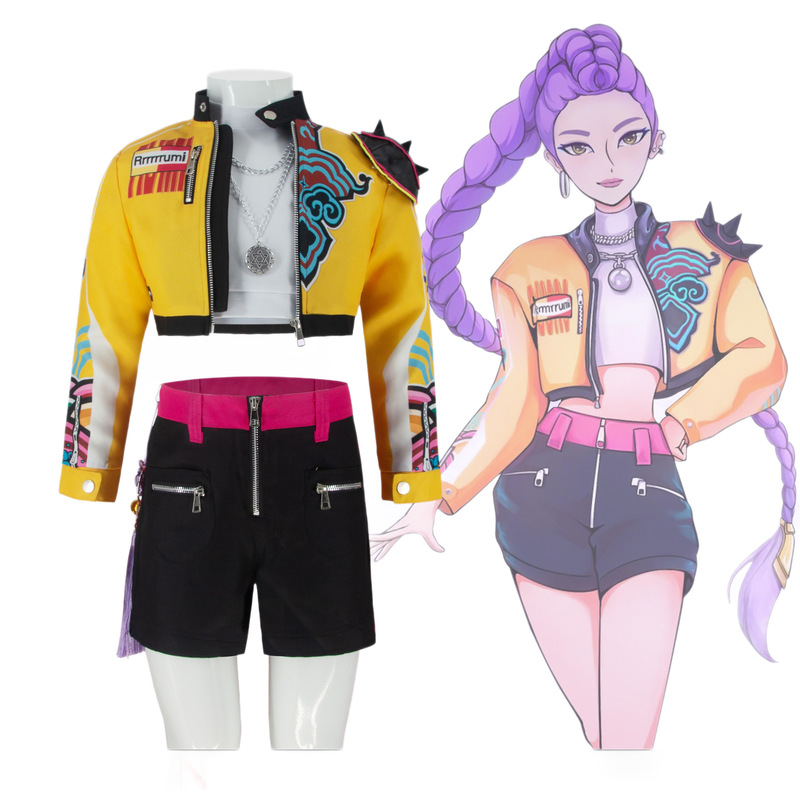 K-POP猎魔女团cos服鲁米绣花佐依cosplay米拉万圣节新款演出服|undefined
