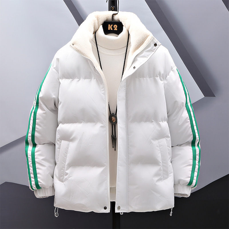 Abrigo de algodón acolchado con forro polar 2023 nuevos hombres de invierno más tamaño abrigo tendencia de la moda engrosado cálido abrigo de algodón acolchado al por mayor