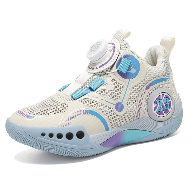 Basketball shoes, shock-absorbing breathable children's basketball sports shoes, sound system, for teenagers