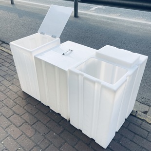 Plastic Household Water Storage Bucket, Acid and Alkali Resistant, Square Water Tank, Modified Large and Small Mouth Flip-Top Storage Tank, Large Capacity Pe Water Storage Container