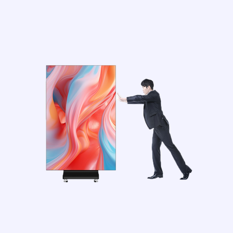 Pantalla LED tríptica para pósteres, resistente a la lluvia, vertical, máquina publicitaria LED, pantalla electrónica de pie, todo en uno, pantalla grande