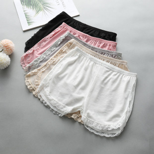 Same Color Side Lace Safety Pants Lace Lace Underwear Women's Anti-glare Boxers Thin Safety Leggings