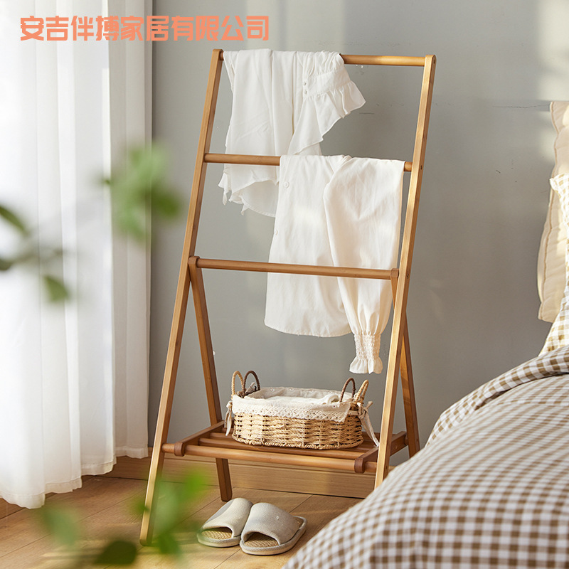 Coat rack bedroom folding storage bedside hanger pants rack floor bedside clothes rack a generation of hair